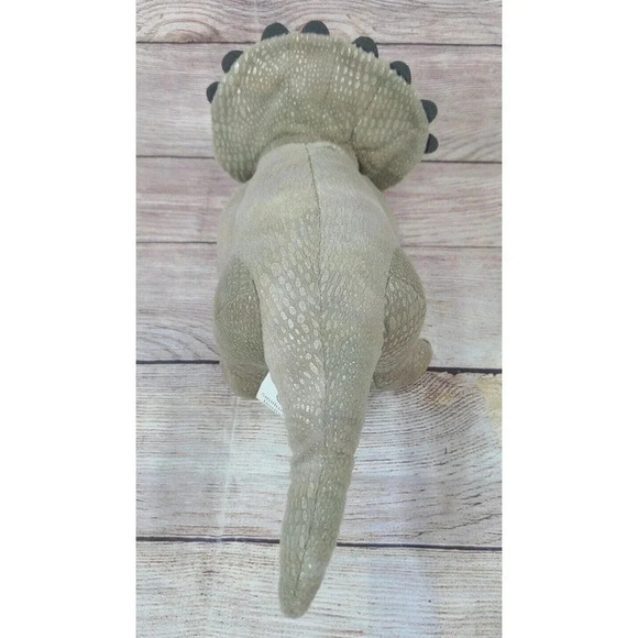 Smithsonian Institute Plush Triceratops Dinosaur Stuffed Animal Gray 13" - Picture 5 of 6